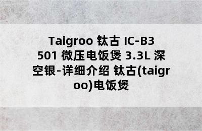 Taigroo 钛古 IC-B3501 微压电饭煲 3.3L 深空银-详细介绍 钛古(taigroo)电饭煲